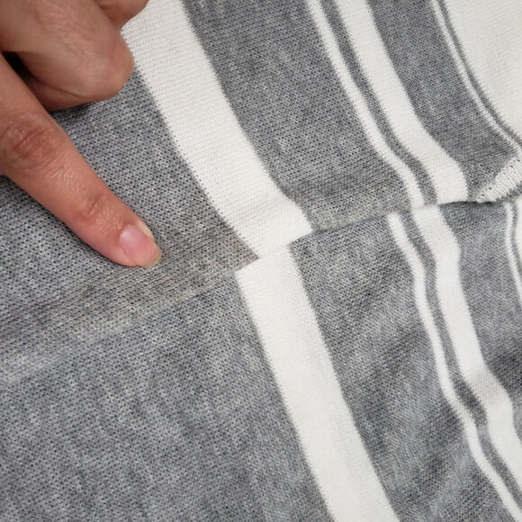 Vintage Knit Sleeveless Polo Shirt Womens Medium Gray Golf Tennis Prep Preppy - Picture 8 of 14